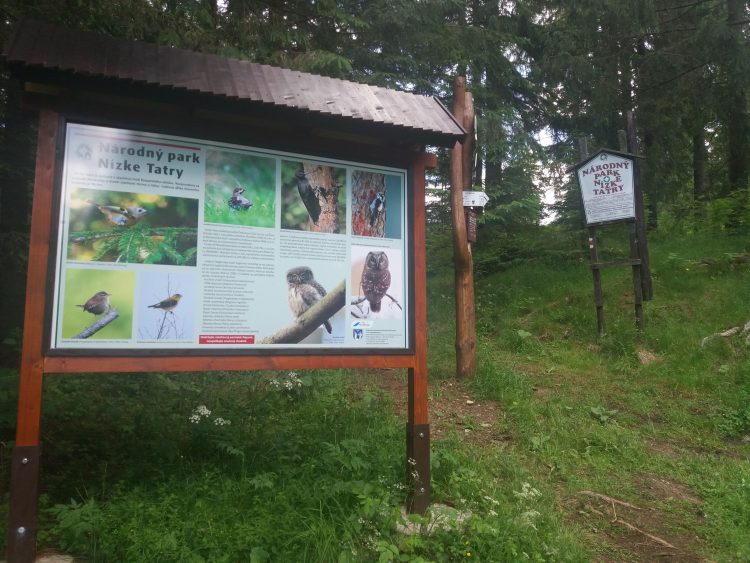 začiatok túry na Kráľovu hoľu